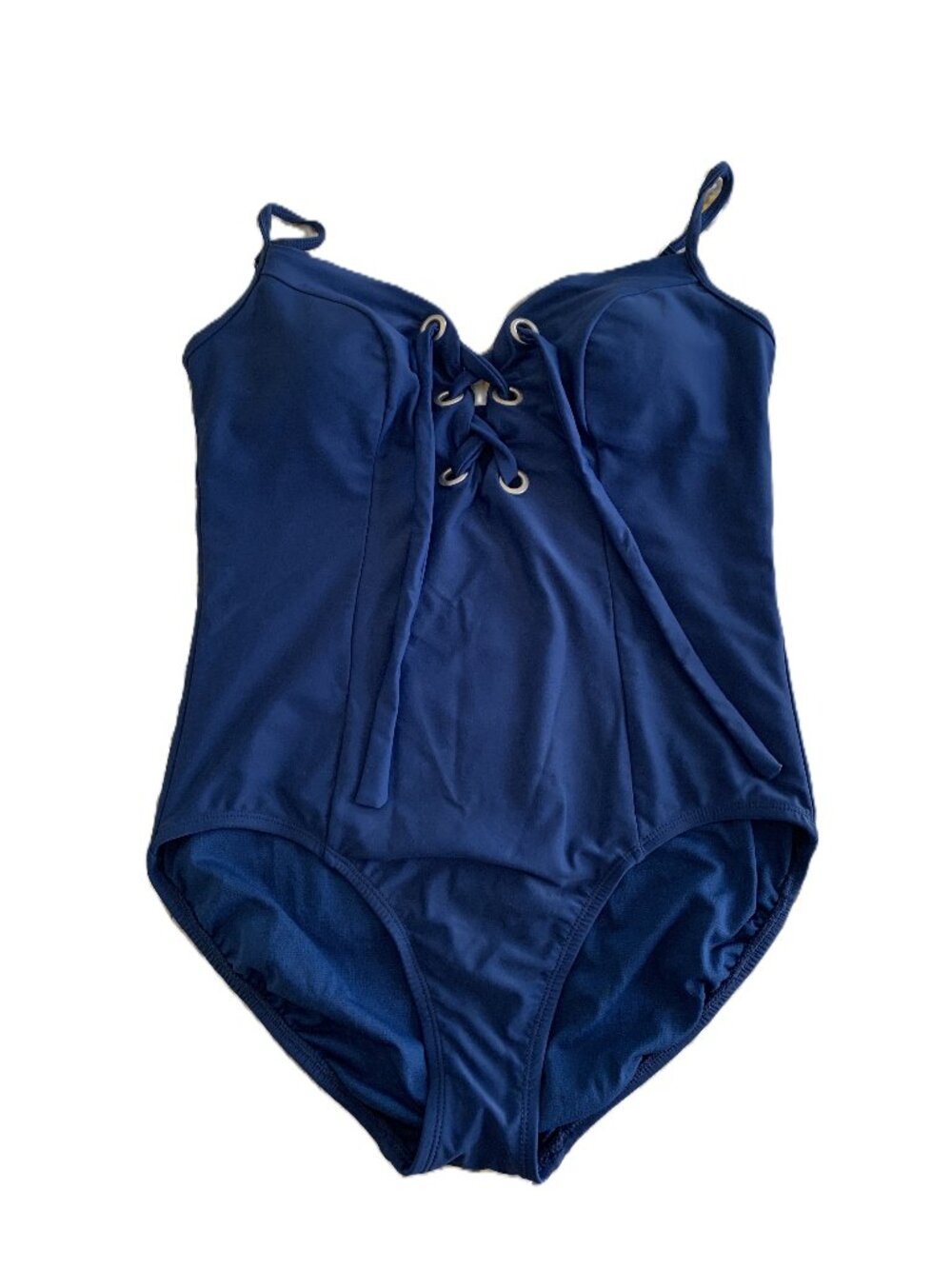 Time and Tru Blue One-Piece Swimsuit Size L (12-14)